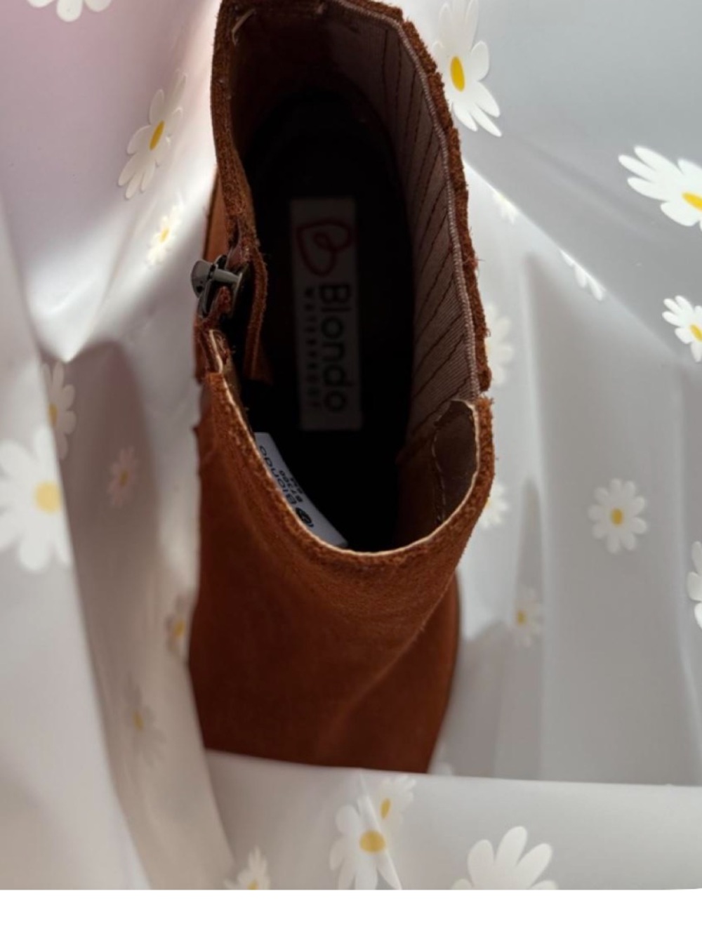 Women's Blondo Suede Ankle Boots in Cognac - Picture 3 of 3